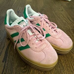 Adidas Gazelle Pink & Green Like New